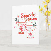 Christmas Cocktails Sparkle Season  Kaart (Gele Bloem)