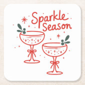 Christmas Cocktails Sparkle Season  Kartonnen Onderzetters (Voorkant)