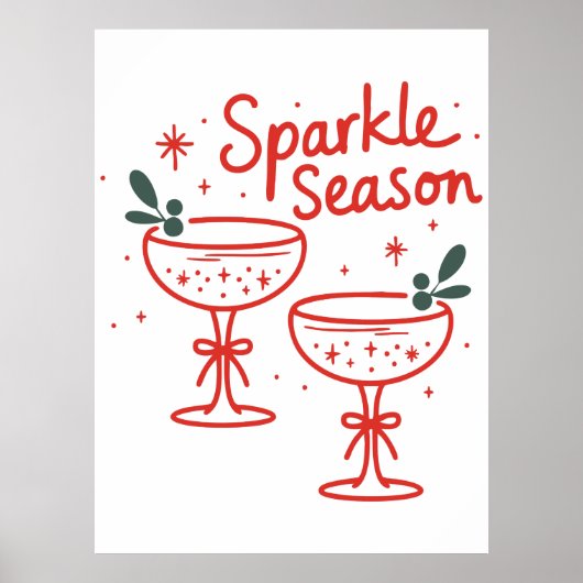 Christmas Cocktails Sparkle Season  Poster (Voorkant)