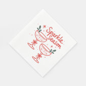 Christmas Cocktails Sparkle Season Servet (Hoek)