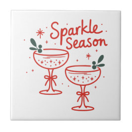 Christmas Cocktails Sparkle Season  Tegeltje