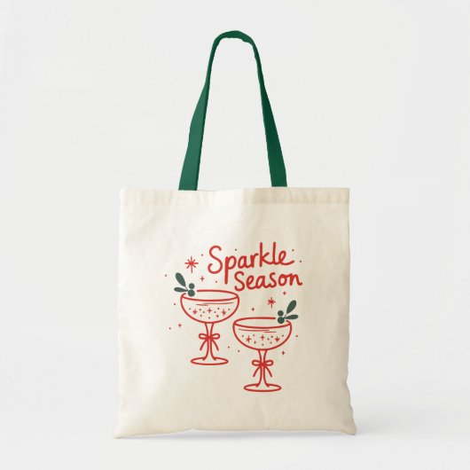 Christmas Cocktails Sparkle Season  Tote Bag (Voorkant)