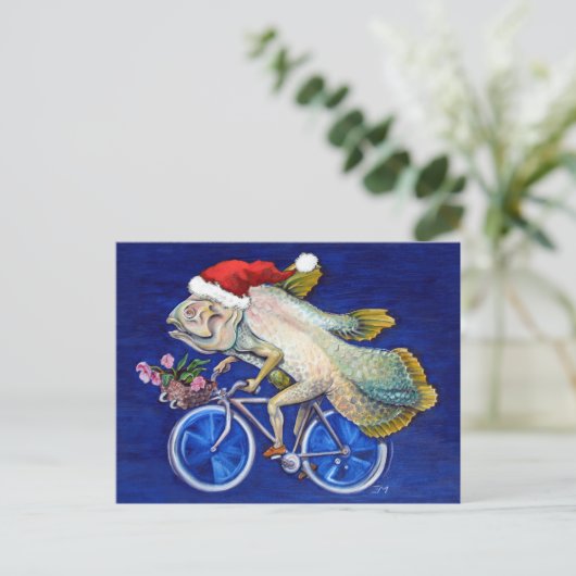 Christmas Coelacanth Feestdagenkaart (Staand voorkant)