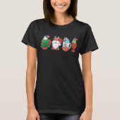 Christmas Coffee Cups Snowman Retro Groovy Xmas Tr T-shirt (Voorkant)