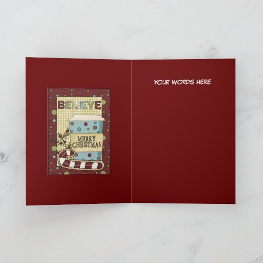 Christmas Coffee Kaart (Binnen)