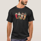 Christmas Coffee Latte Spice Matching Family Pjs P T-shirt (Voorkant)