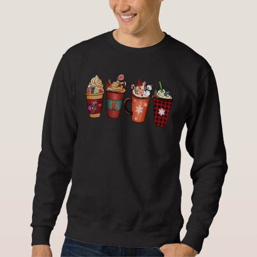 Christmas Coffee Latte Spice Matching Family Pjs P Trui (Voorkant)