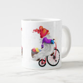 Christmas Coffee Mug Gnome with Bike and Gifts Grote Koffiekop (Voorkant rechts)