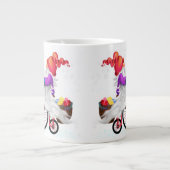 Christmas Coffee Mug Gnome with Bike and Gifts Grote Koffiekop (Voorkant)