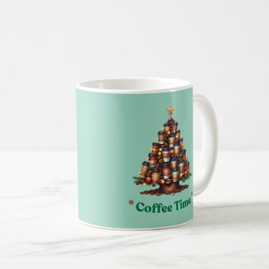 Christmas Coffee Tree Coffee Mok (Voorkant rechts)