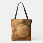 Christmas Coffee Vibes Tote Tote Bag (Achterkant)