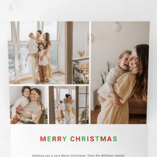 Christmas Collage 12 Foto Drieluik Wenskaart (Binnenzijde eerst)