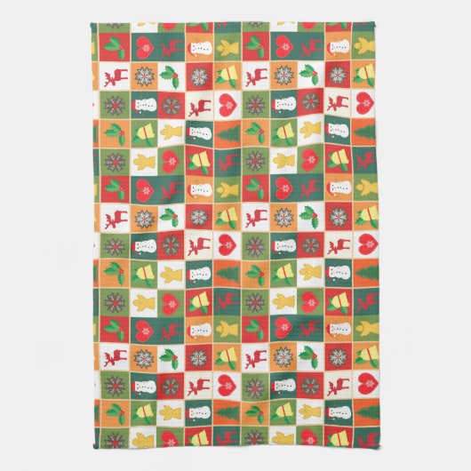 Christmas collage images theedoek (Verticaal)