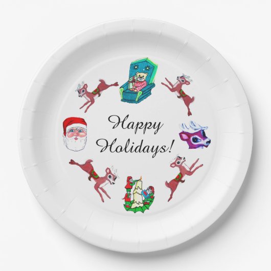 CHRISTMAS COLLAGE PAPIEREN BORDJE (Voorkant)