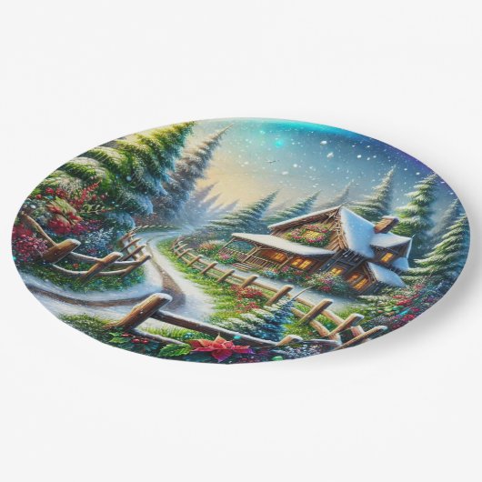 Christmas Collage Papieren Bordje (Gekanteld)