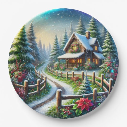 Christmas Collage Papieren Bordje (Voorkant)