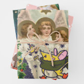 CHRISTMAS COLLAGE Wrapping papiervel set 3 Inpakpapier Vel (In situ)