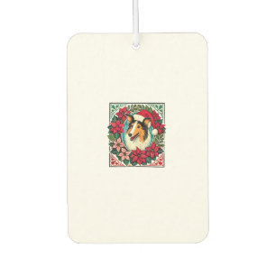Christmas Collie Dog Illustratie Yule Collies 1 Luchtverfrisser
