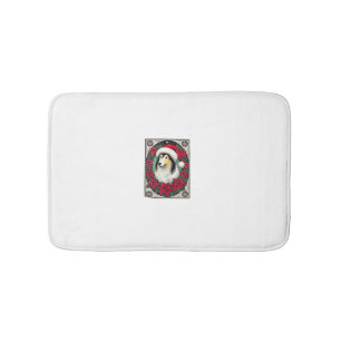 Christmas Collie Dog Illustratie Yule Collies 4 Badmat