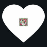 Christmas Collie Dog Illustratie Yule Collies 5 Hart Sticker<br><div class="desc">Christmas Collie Dog Illustratie Yule Collies 5</div>