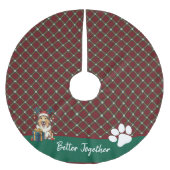 Christmas Collie Dog Reindeer Gift Graphic Kerstboom Rok (Voorkant)