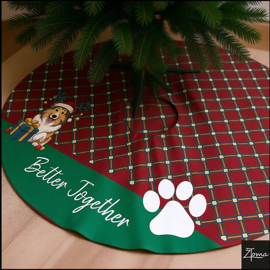 Christmas Collie Dog Reindeer Gift Graphic Kerstboom Rok