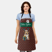 Christmas Collie Dog Reindeer Gift Graphic Schort (Gedragen)