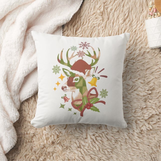 Christmas Colorful Deer Design Kussen (Deken)