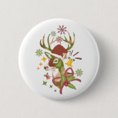 Christmas Colorful Deer Design Ronde Button 5,7 Cm (Voorkant)