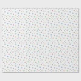 Christmas Colour Snowflakes Themed Packaging Xmas Cadeaupapier