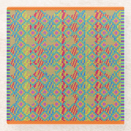 Christmas Colours  Glazen Onderzetter (Voorkant)