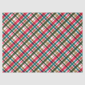 Christmas Colours Plaid Red Green Brown Blue Tissuepapier (Voorkant)