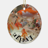 Christmas common and shubunkin goldfish keramisch ornament (Links)