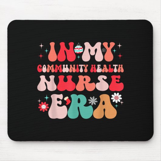 Christmas Community Health Nurse Present For Funny Muismat (Voorkant)