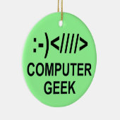Christmas Computer Geek Keramisch Ornament (Rechts)