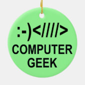 Christmas Computer Geek Keramisch Ornament (Achterkant)