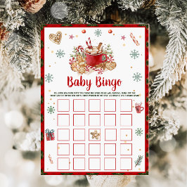 Christmas Cookie Baby Bingo Baby shower Games Kaar Kaart