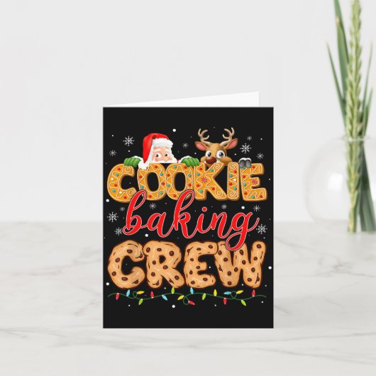Christmas Cookie Baking Crew Cookie Crew Family Ch Kaart (Voorkant)