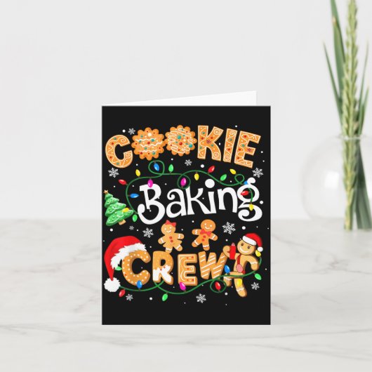 Christmas Cookie Baking Crew Cookie Crew Family Ch Kaart (Voorkant)