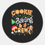 Christmas Cookie Baking Crew Cookie Crew Family Ch Ronde Sticker (Voorkant)