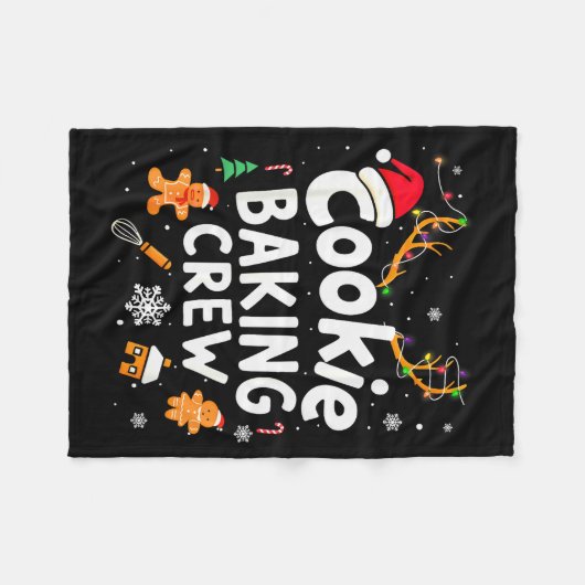 Christmas Cookie Baking Crew Family Baking Team Fu Fleece Deken (Voorkant (Horizontaal))