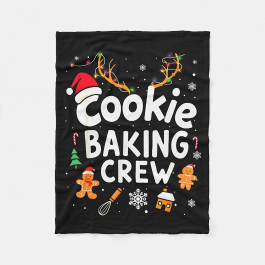 Christmas Cookie Baking Crew Family Baking Team Fu Fleece Deken (Voorkant)