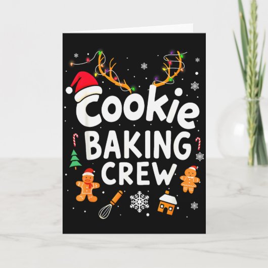 Christmas Cookie Baking Crew Family Baking Team Fu Kaart (Voorkant)