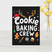 Christmas Cookie Baking Crew Family Baking Team Fu Kaart (Gele Bloem)