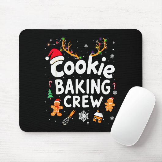 Christmas Cookie Baking Crew Family Baking Team Fu Muismat (Met muis)