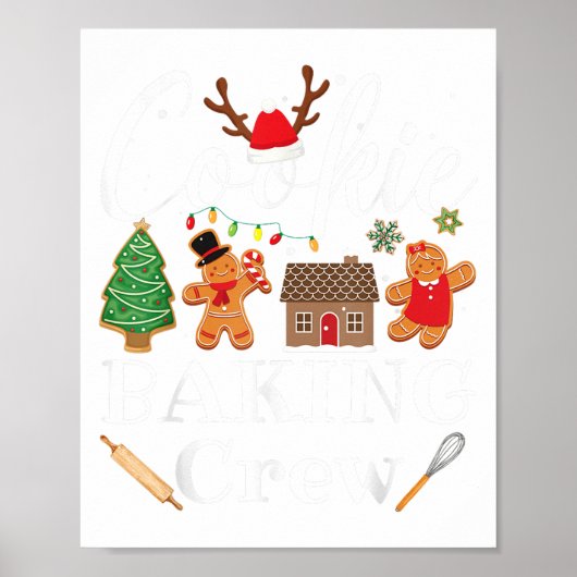 Christmas Cookie Baking Crew Family Baking Team Fu Poster (Voorkant)