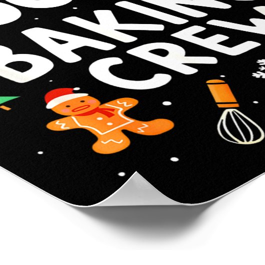 Christmas Cookie Baking Crew Family Baking Team Fu Poster (Hoek)