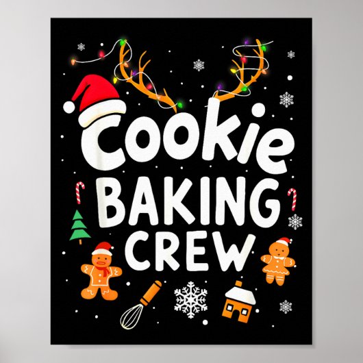 Christmas Cookie Baking Crew Family Baking Team Fu Poster (Voorkant)