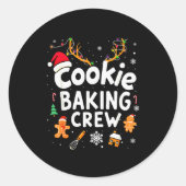 Christmas Cookie Baking Crew Family Baking Team Fu Ronde Sticker (Voorkant)