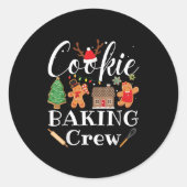 Christmas Cookie Baking Crew Family Baking Team Fu Ronde Sticker (Voorkant)